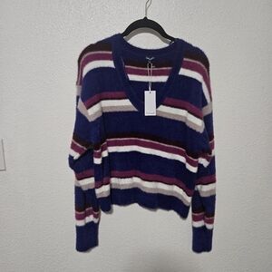 NWT Splendid eyelash style striped sweater size medium